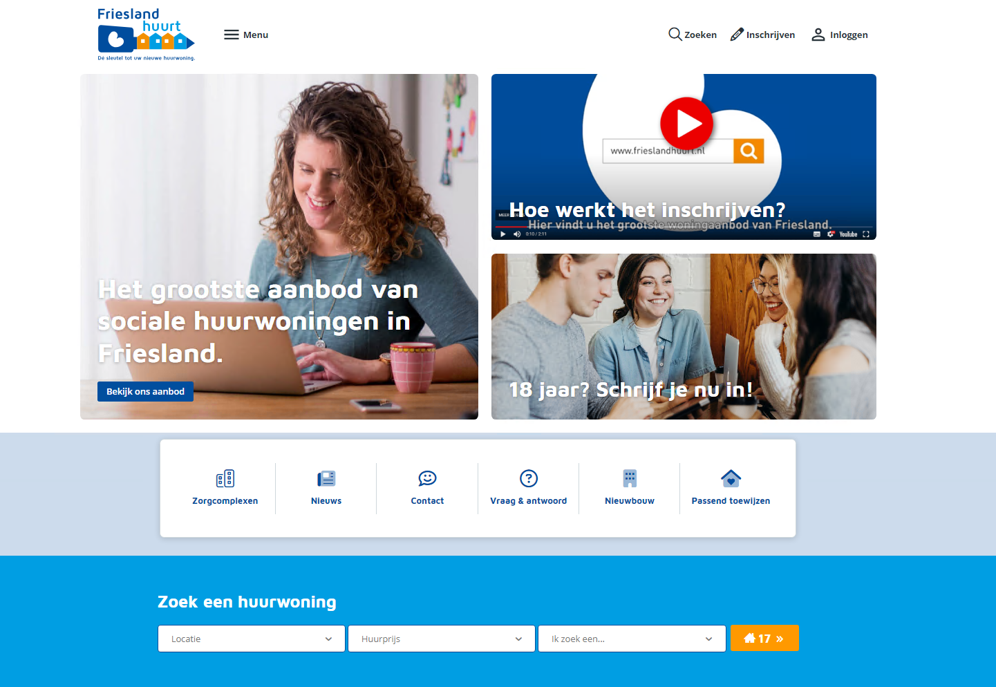 Afbeelding Website FrieslandHuurt vernieuwd!