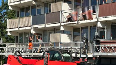 Afbeelding Betonrot aan flatgebouw Akkersplein in Heerenveen