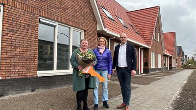 Afbeelding Acht sociale huurwoningen aan de Stationsweg in Drachten opgeleverd