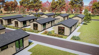 De nieuwe locatie achter de bouwhekken ligt klaar voor uitvoering Woonwagenlocatie Johan Willem Frisostraat Sneek